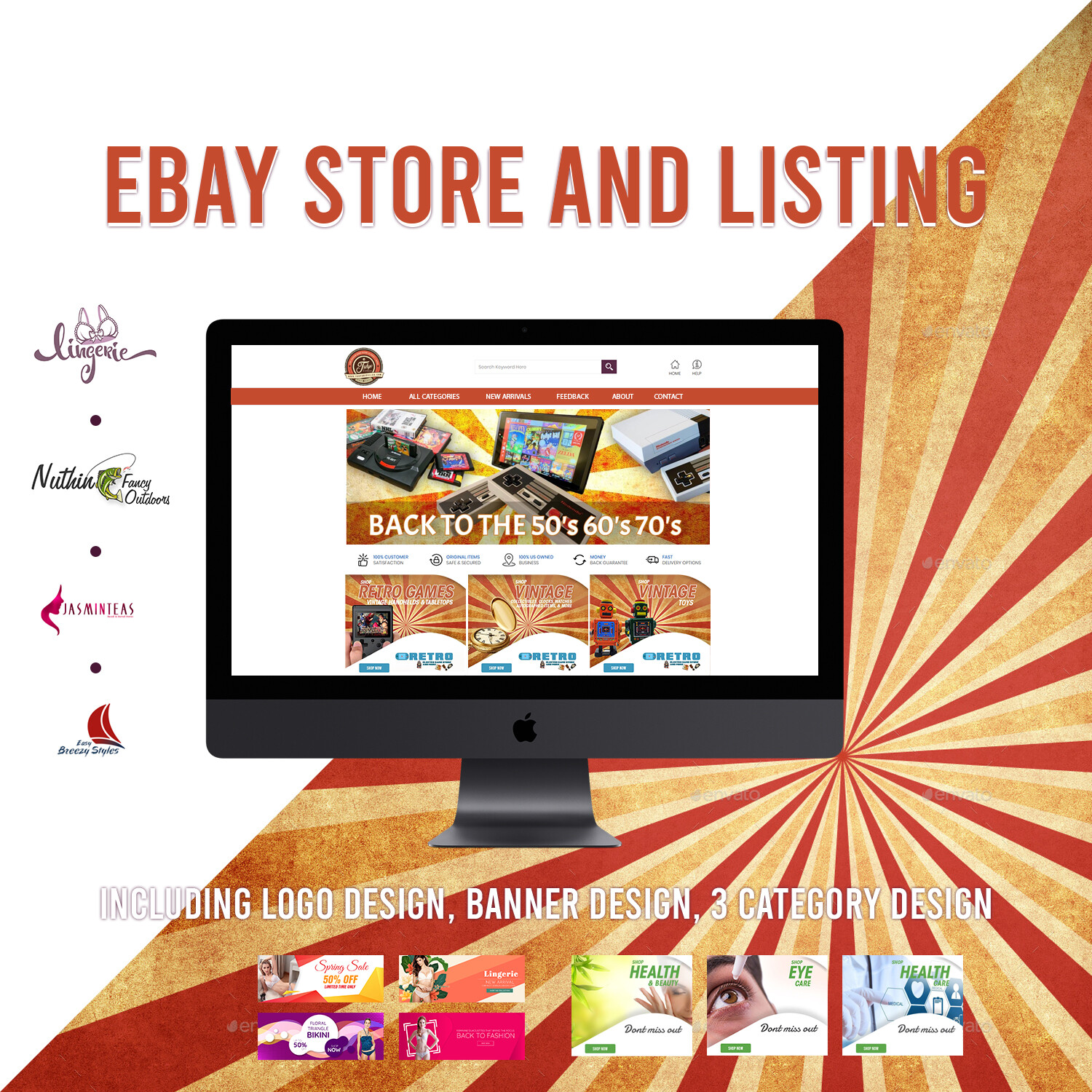 Ebay Listing Auction Shop Store Template Professional Storefront Design Html