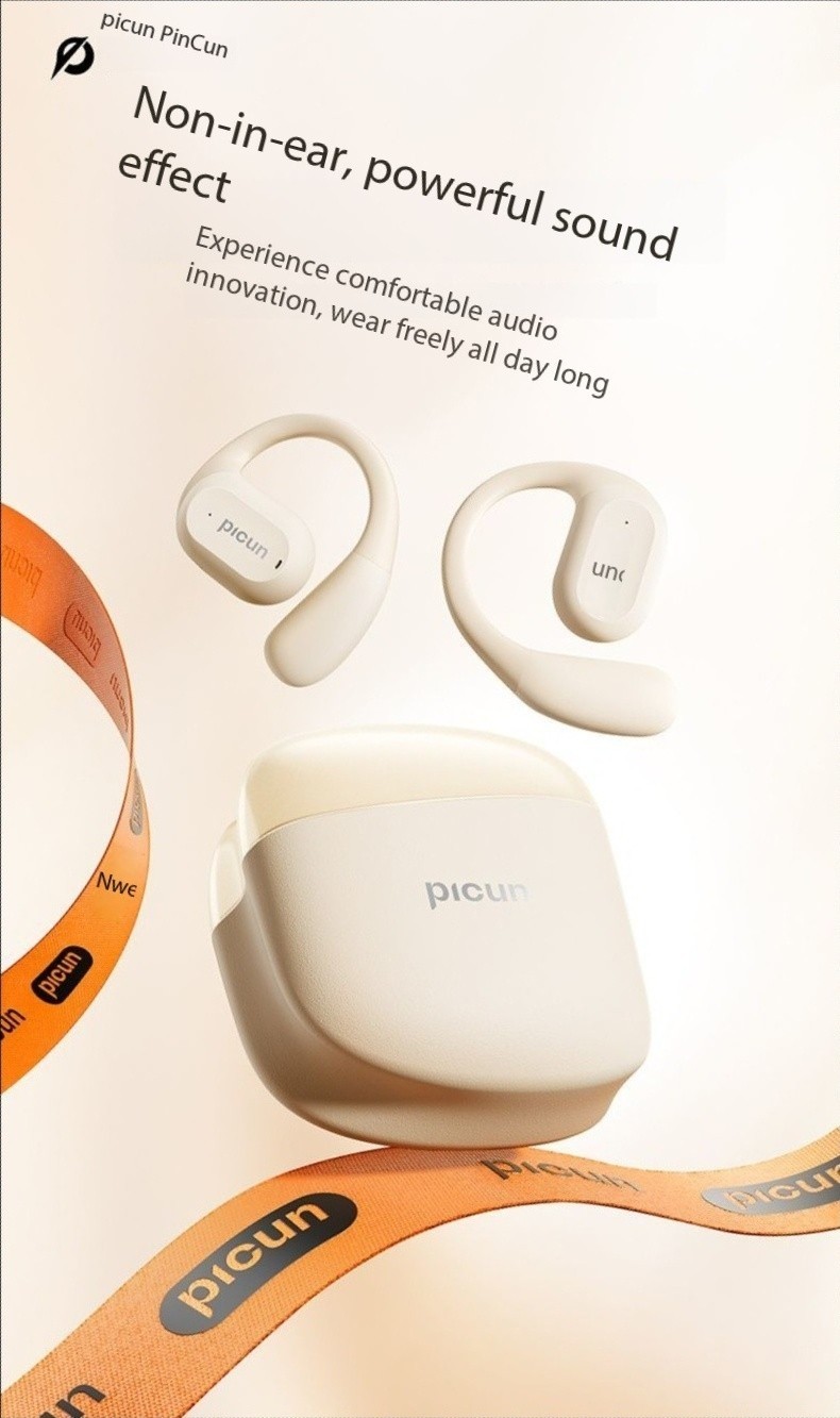 Pincun H1S Bluetooth Earphones, Bone Conduction, Over-Ear, Wireless, Open-Ear
