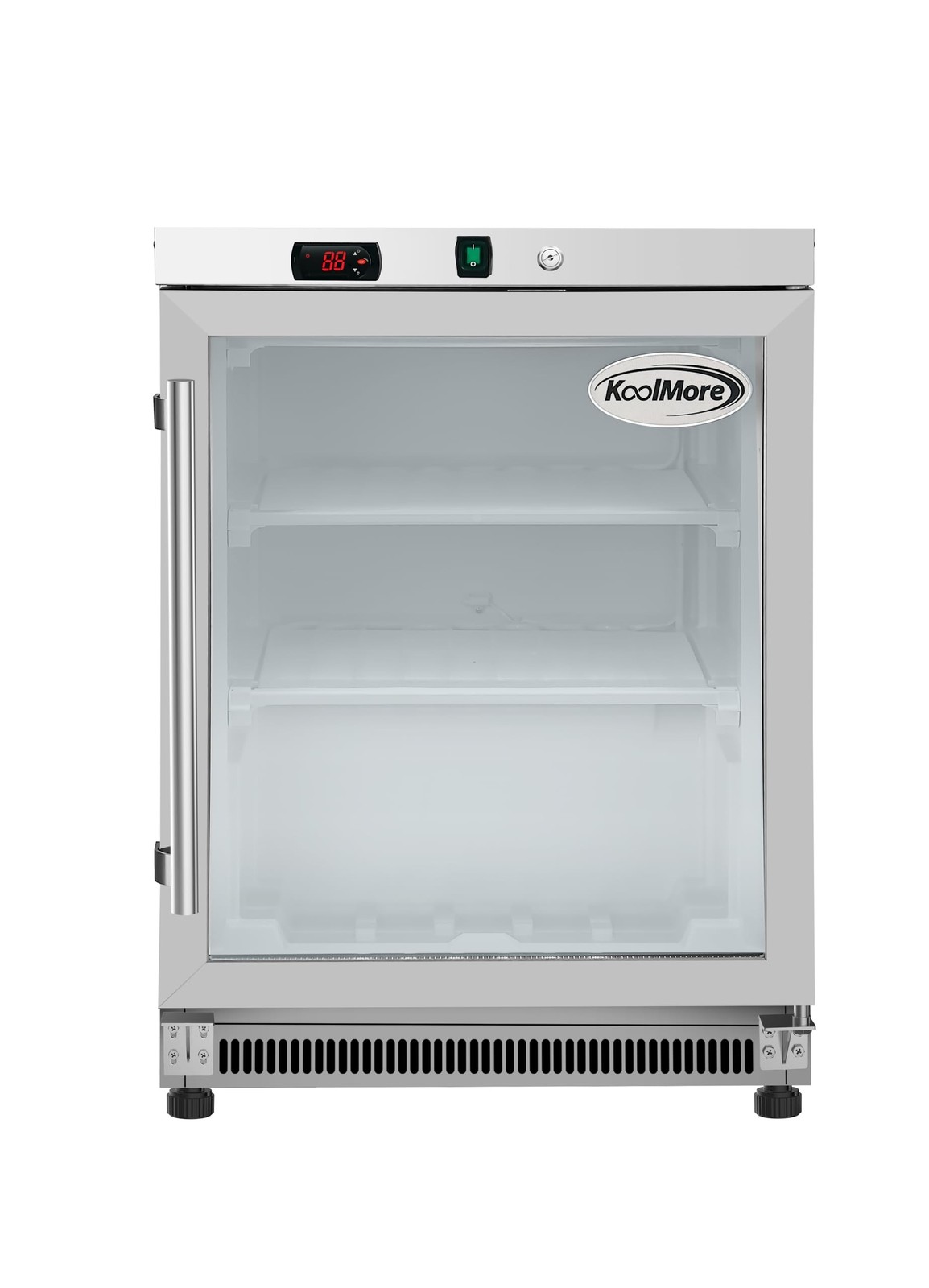 KoolMore 24 in. Commercial Manual Defrost Countertop Display Freezer in White…