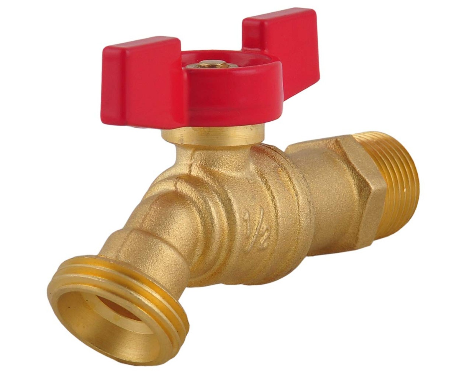 LD Valve- Male Hose Bibb 1/2″ MIP X 3/4″ MHT For Garden Watering,1/4 Turn Shu…