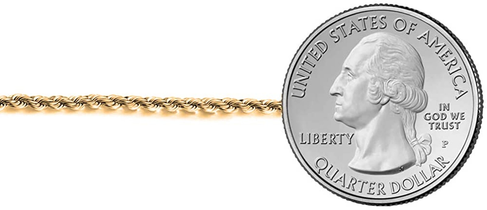 Savlano 10K Solid Gold Italian Rope 1.5mm Chain 10 Karat Necklace Comes With …
