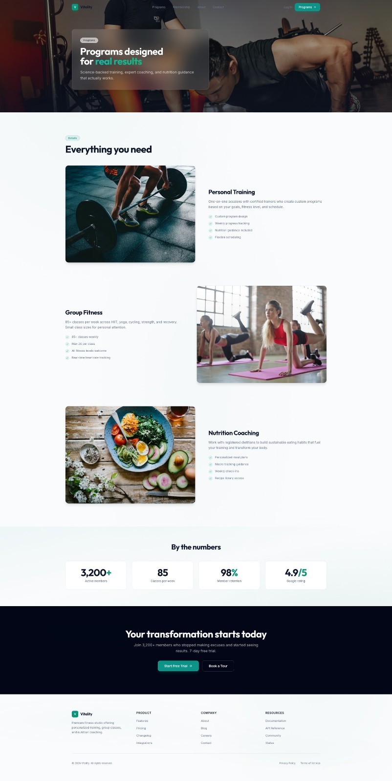 Premium Custom Website Design & Development – SEO Fitness service Website