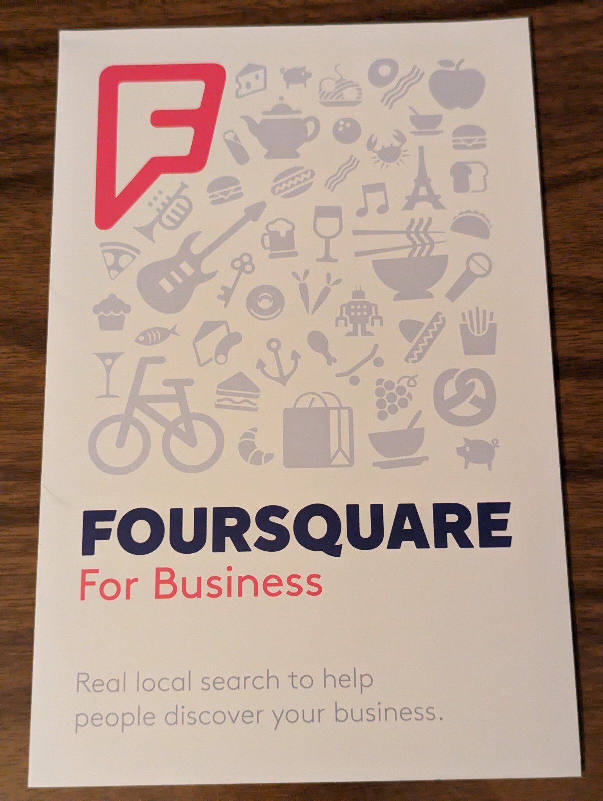Original Marketing Mailer From Four Square Mobil App – 2009 & Window Sticker