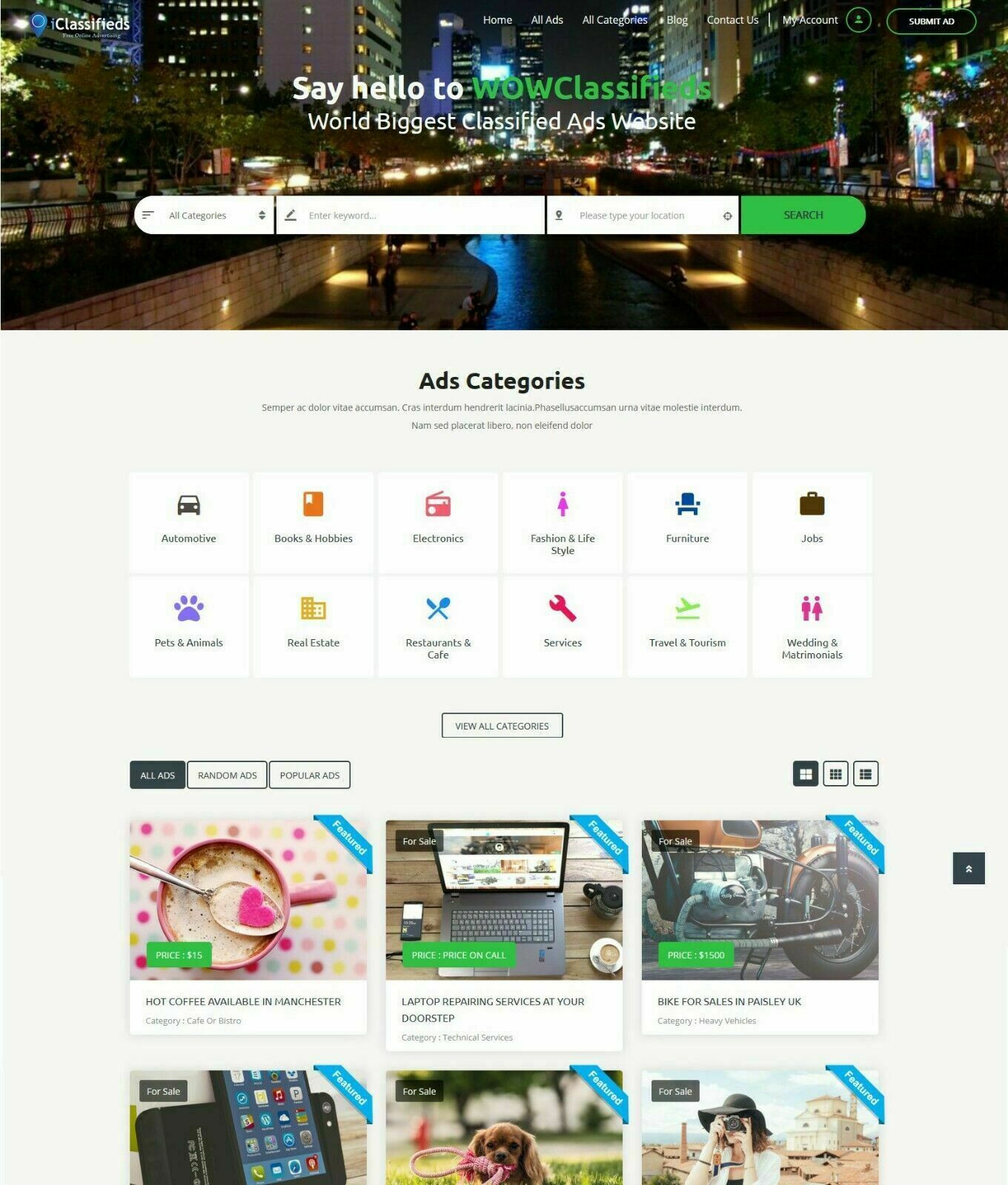 Premium Classifieds Website + Free Hosting with SSL
