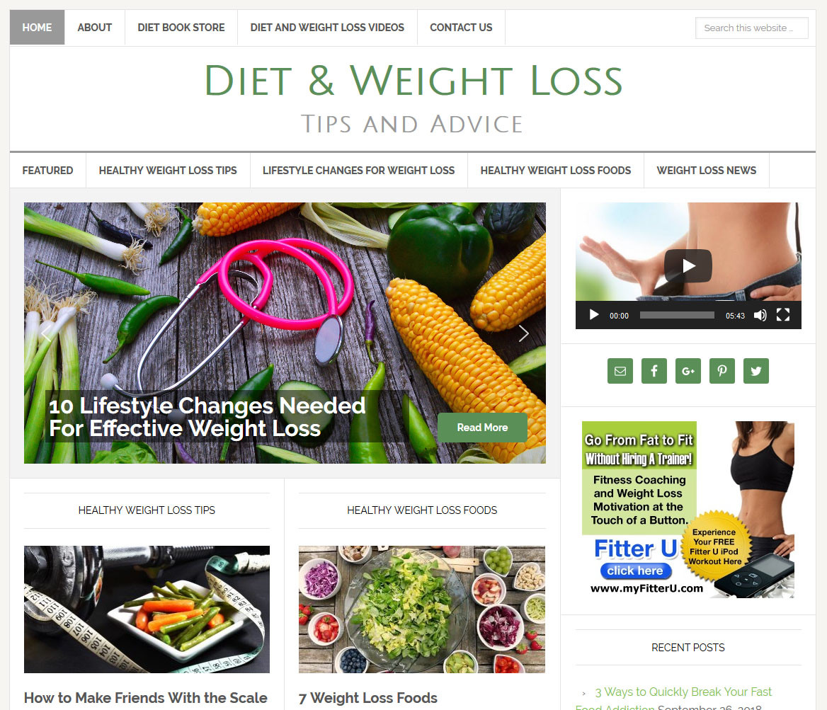 [NEW] * DIET & WEIGHT LOSS * website business for sale w/ DAILY AUTO UPDATES