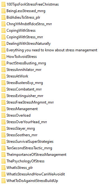 35 E-Books zu Stress in Englischer Sprache PLR u. MRR Lizenz