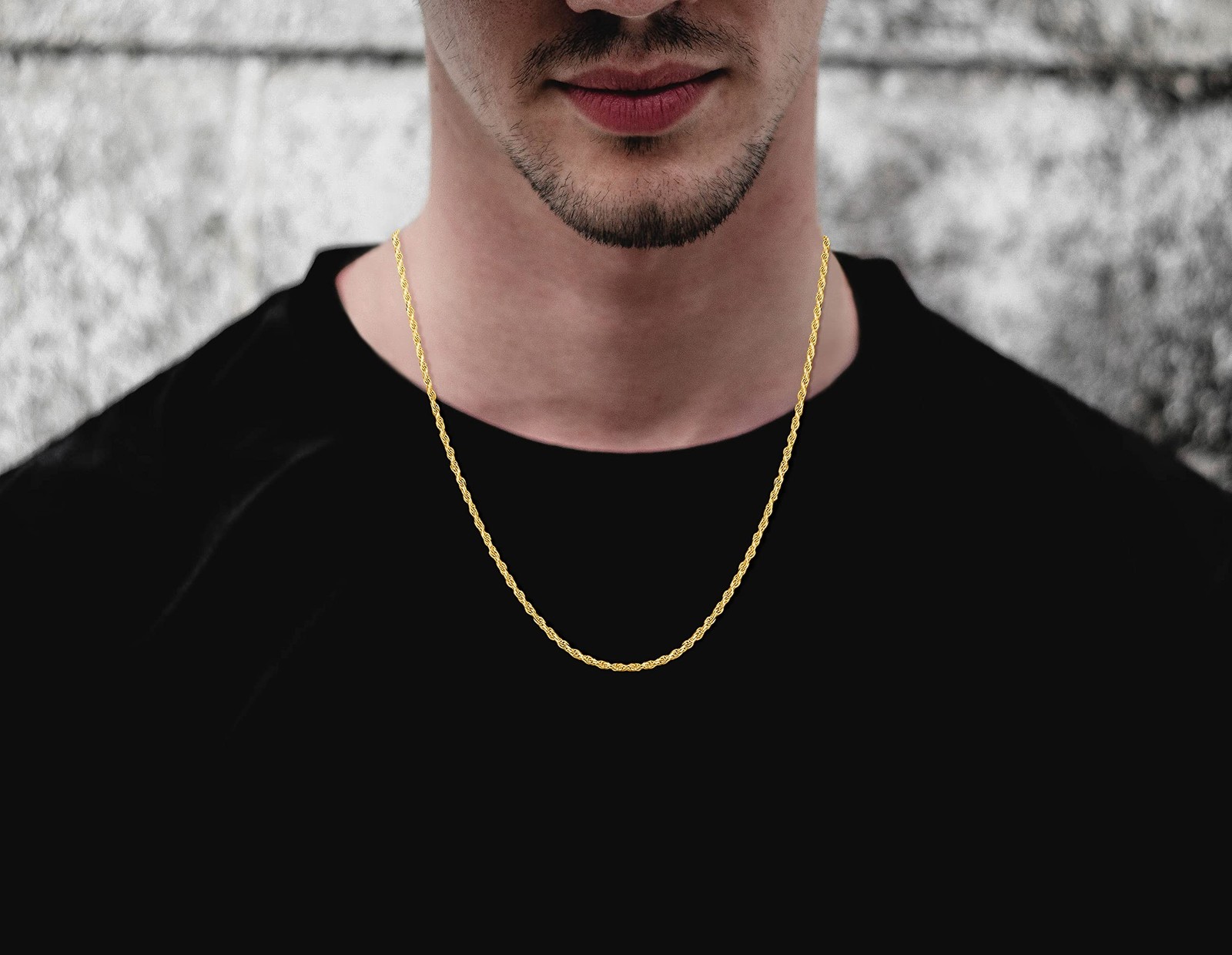 Savlano 10K Solid Gold Italian Rope 1.5mm Chain 10 Karat Necklace Comes With …