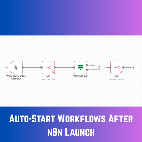 Auto-Start Tagged Workflows After n8n Launch AI Automation n8n | JSON Templates