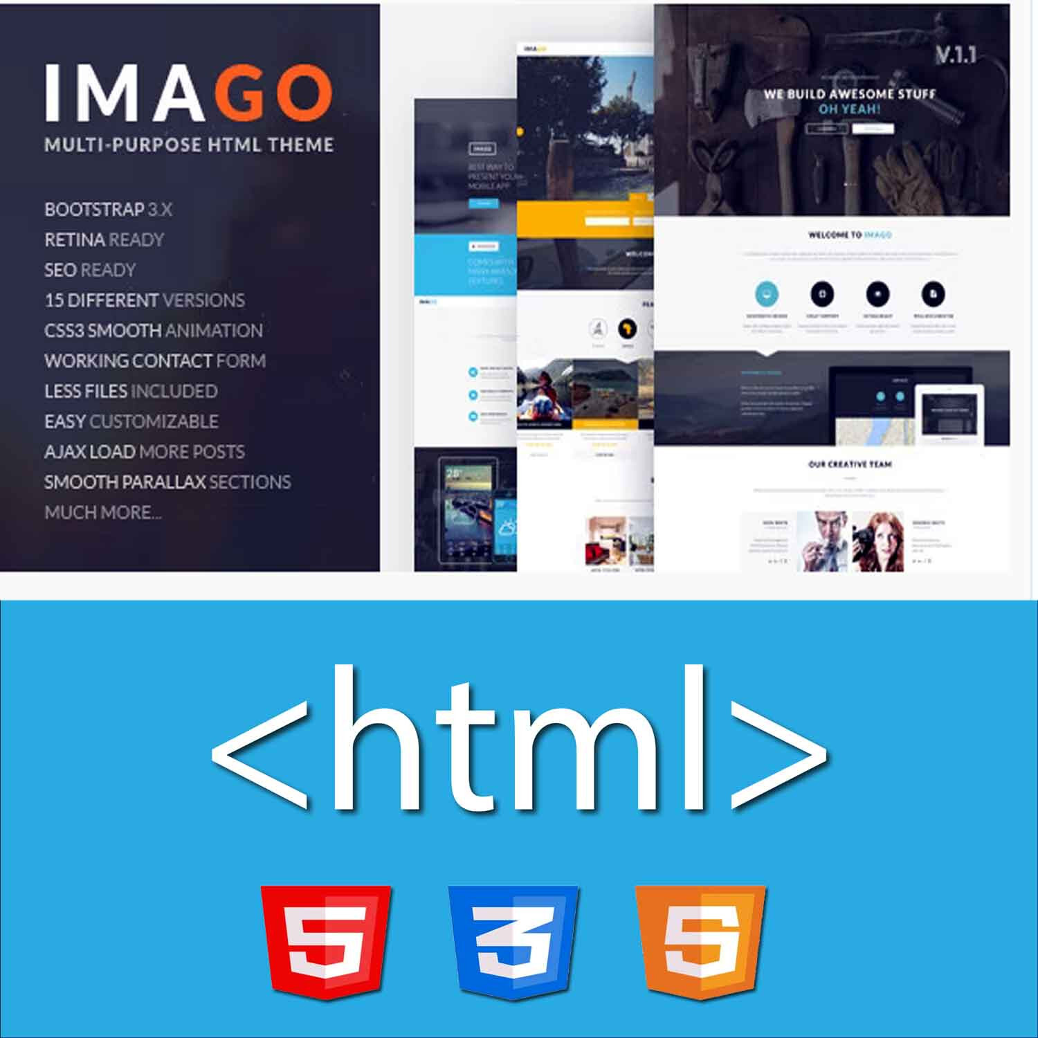 TOP Multipurpose HTML Template – HQ 500+ Bootstrap Html Templates ready to use