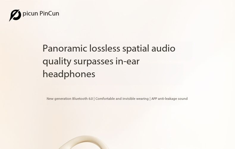 Pincun H1S Bluetooth Earphones, Bone Conduction, Over-Ear, Wireless, Open-Ear