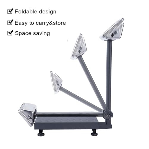 TUFFIOM 220lb Digital Platform Scale Heavy Duty Folding Floor Postal Shipping