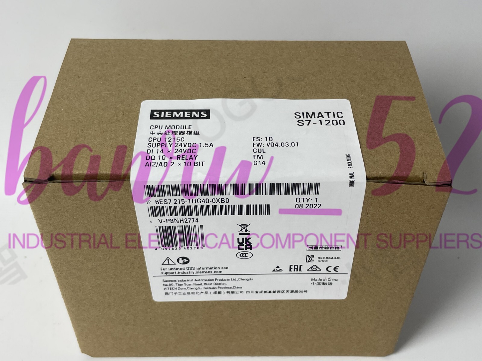 For NEW Siemens PLC CPU 6ES7215-1HG40-0XB0 Programmable Logic Controller Module