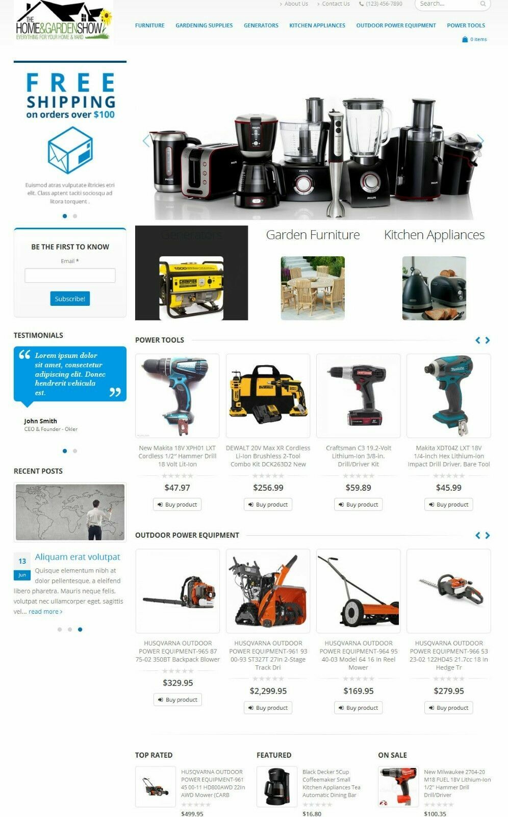 Home and Garden Tools Store Website – Affiliate DropShipping Store