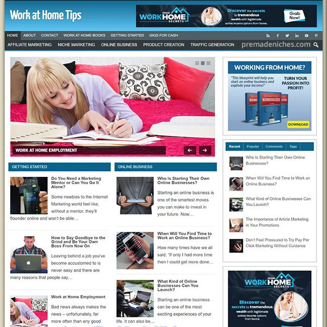Work From Home Affiliate Store Clickbank Ready Made Automated Website