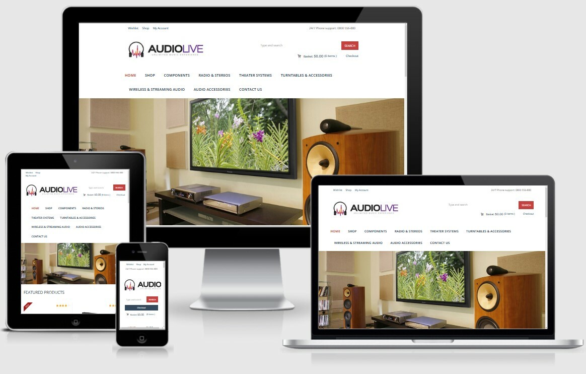 Home Audio & Theater Systems Store Website – Ecommerce Amazon Affiliate/DropShip