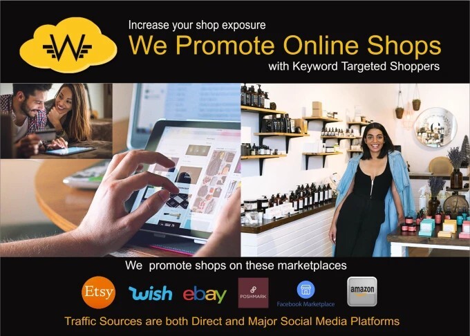 Marketplace Shop 7 Day Promotion | Etsy | eBay | Amazon | Wayfair | Walmart