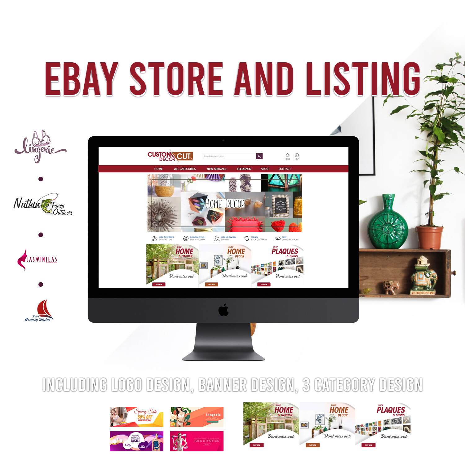 Ebay Listing Auction Shop Store Template Professional Storefront Design Html