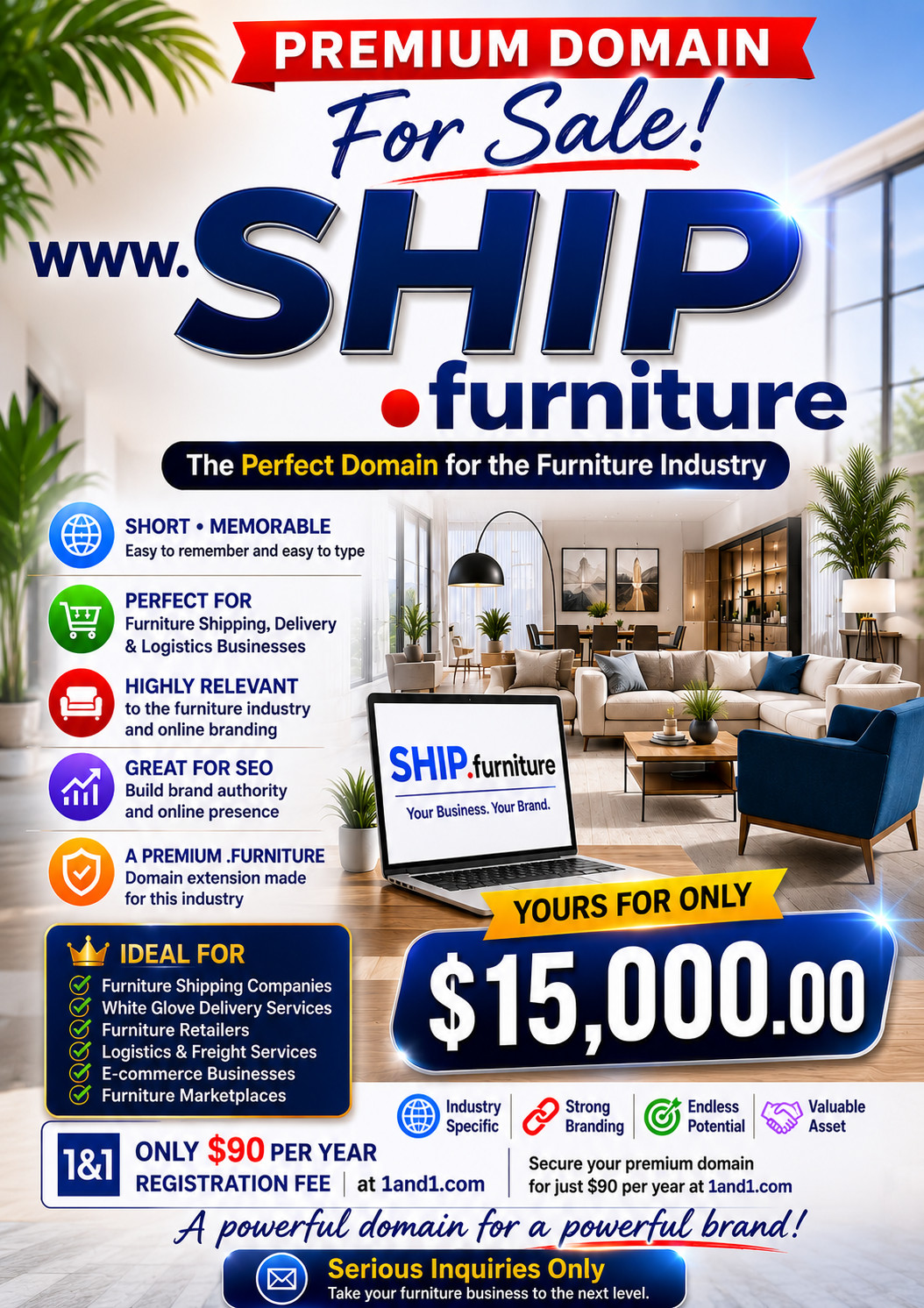 PREMIUM DOMAIN FOR SALE – SHIP.FURNITURE