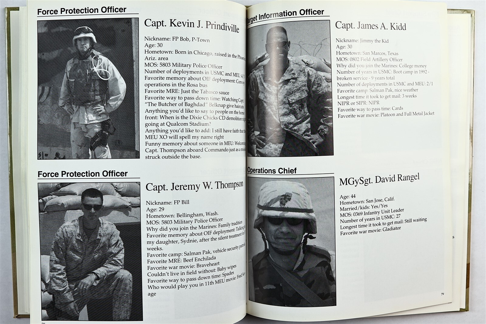 G2U 11th Marine Expeditionary Unit MEU 2003 Middle East Deployment Cruise Book