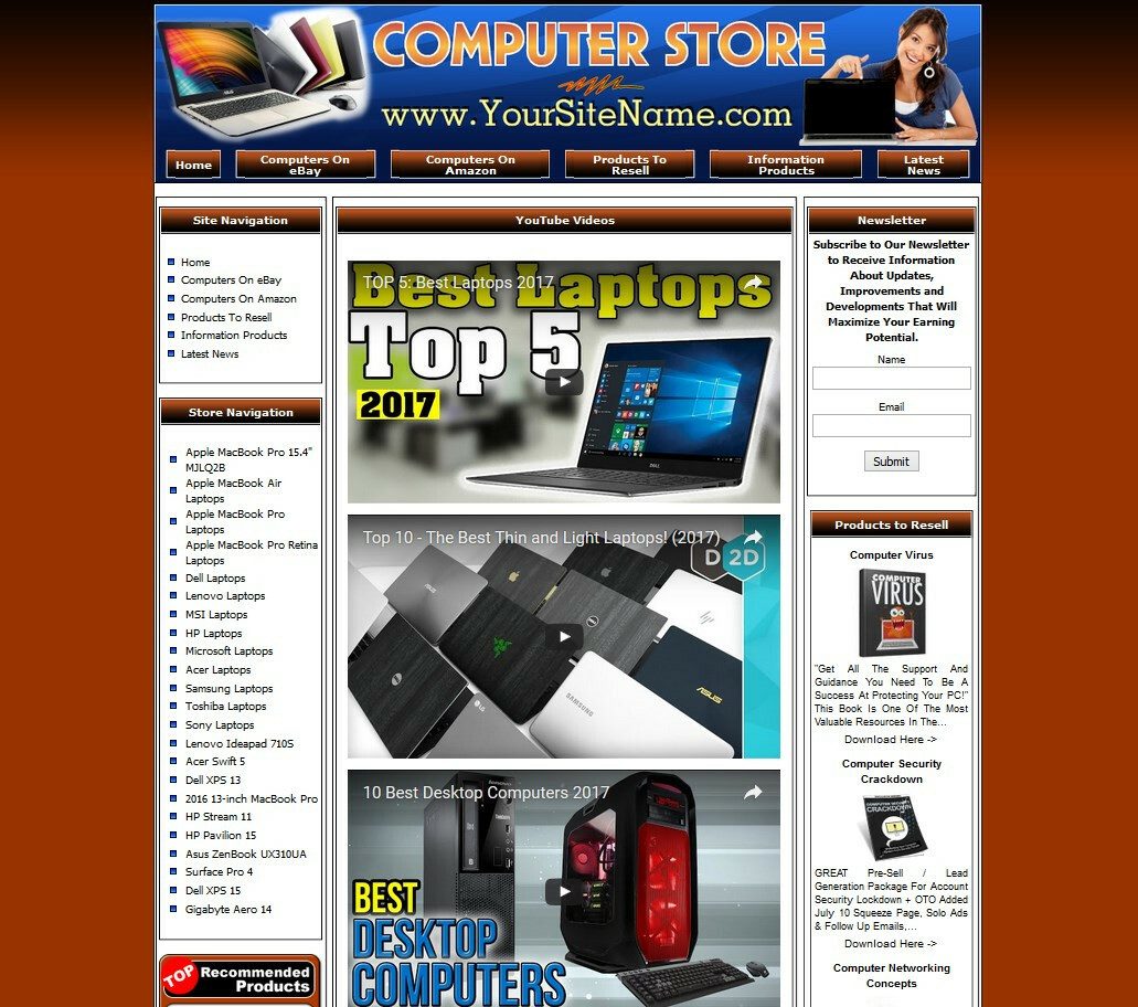 Computers, Notebooks, Tablets Store Website Business For Sale. Amazon Dropship.