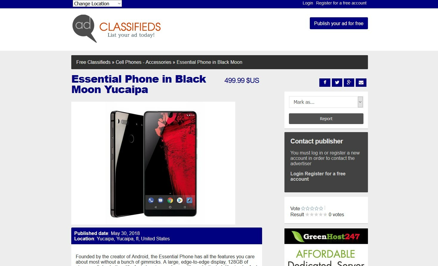 Classifieds Ads Website + Free Hosting with SSL