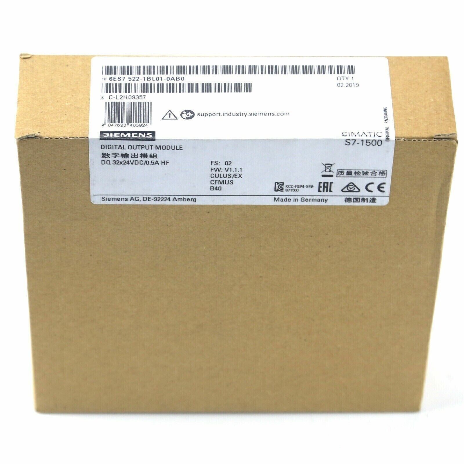 SIEMENS 6ES7522-1BL01-0AB0 6ES7 522-1BL01-0AB0 Digital Output Module New In Box
