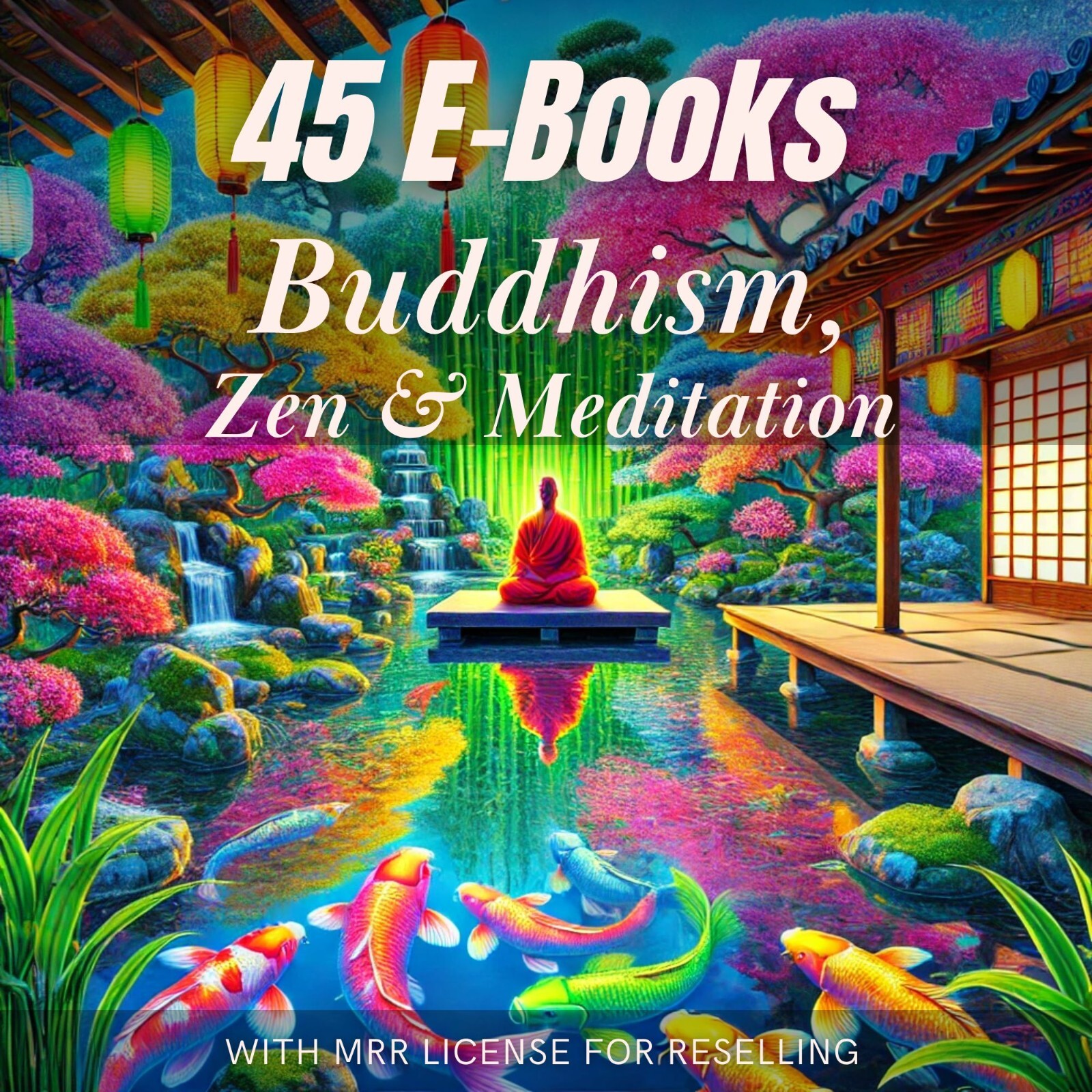 45 E-Book´s zu Buddhismus, Zen & Meditation in Englisch mit MRR Lizenz