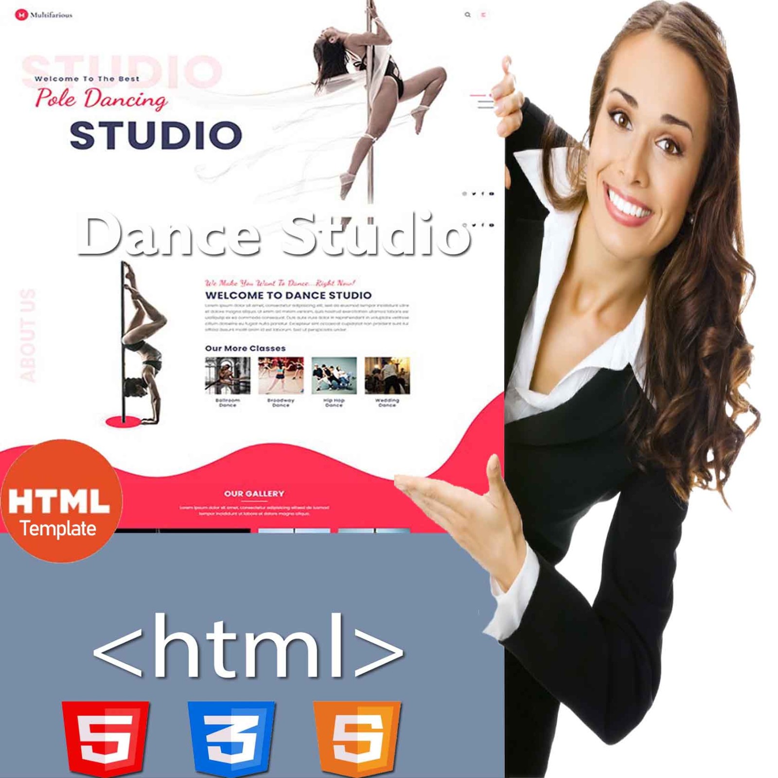 Dancing Studio | Full HTML Website Template – Bootstrap Responsive website