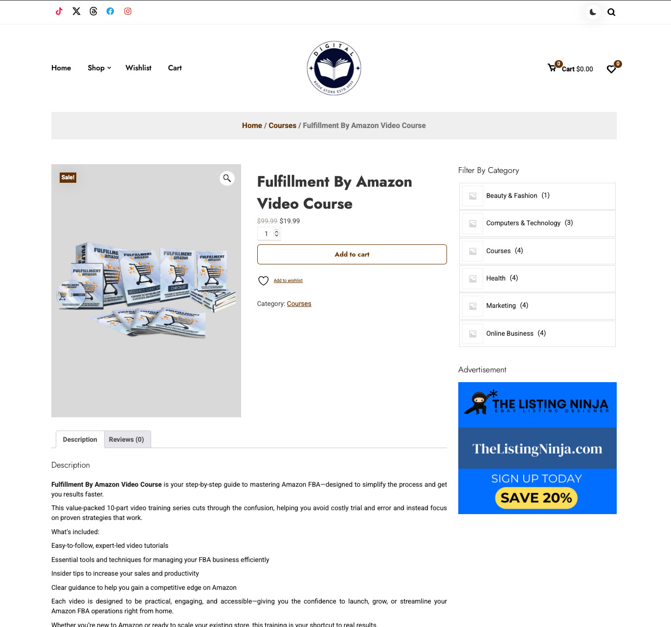 🥇 New Established eBook Store Website for Sale – Ready-to-Run Passive Business