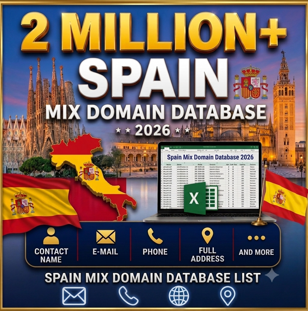 2 Million SPAIN Email Database list 2026 | Contact Leads (Digital Download)