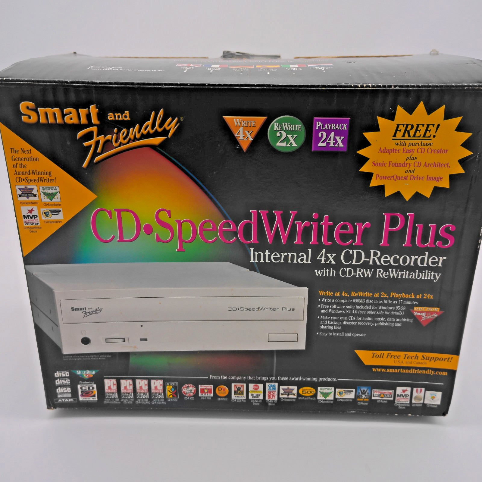 Smart & Friendly CD-SpeedWriter Plus Internal 4x CD-RW Drive NEW Old Stock