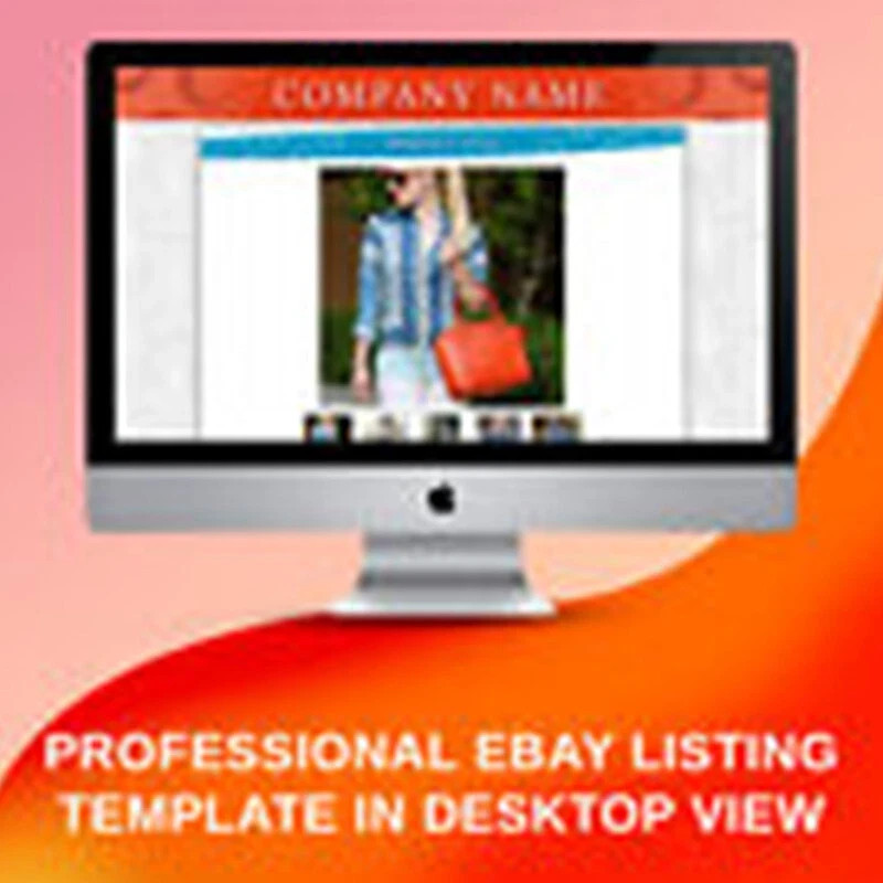 Mobile Responsive eBay Listing Template Auction Gallery Html for Fashion