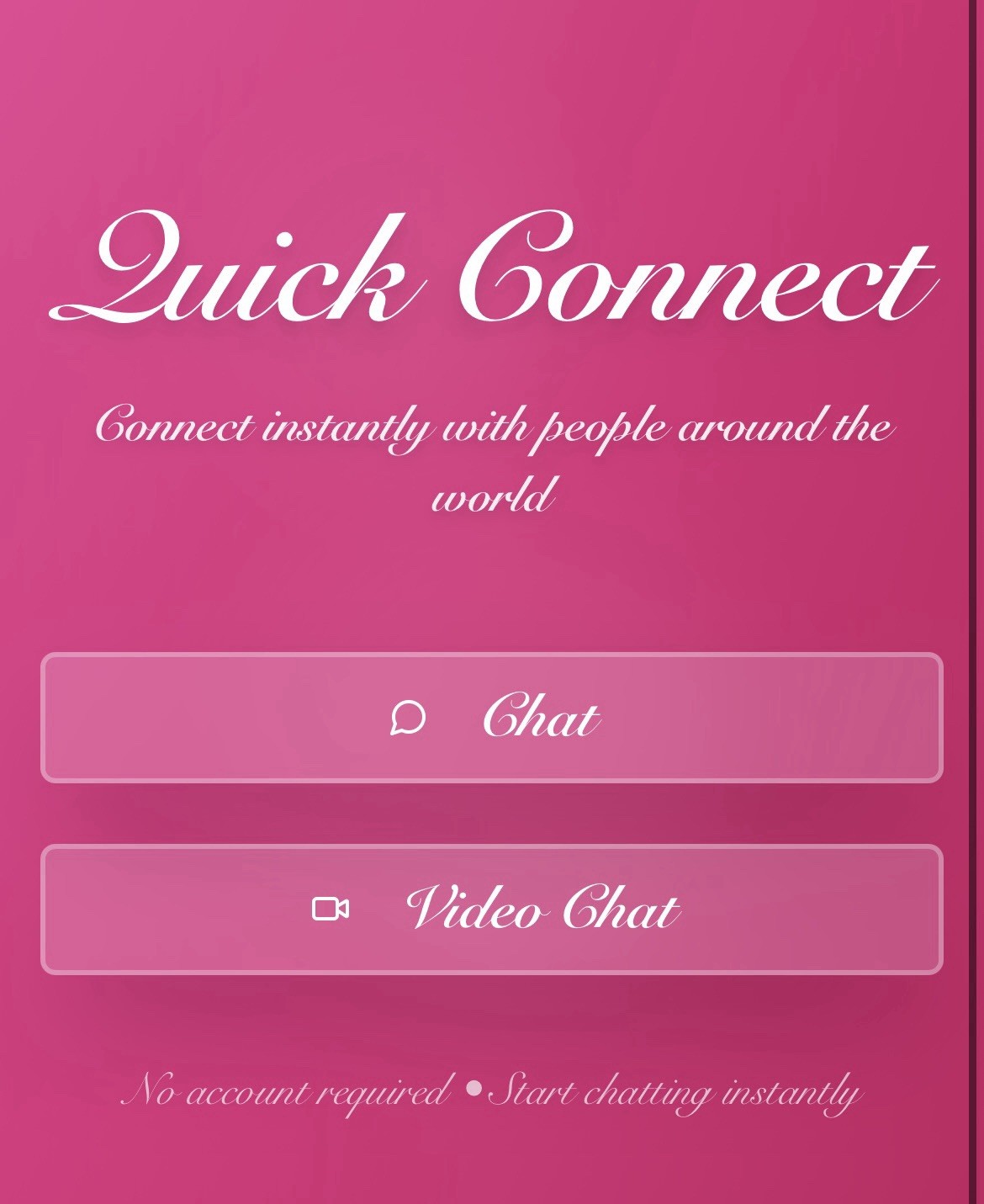 Website For Sale- Quick Connect- Online Chatting Platform