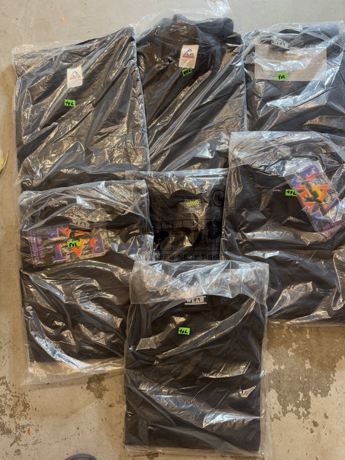1000 Plain Quality T-shirts/v-neck Special Mix Sizes S-7xL Men’s Short Sleeve