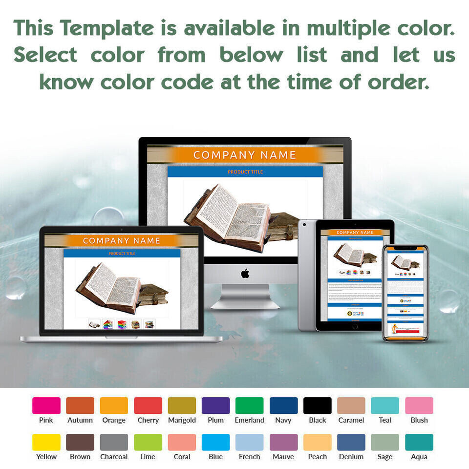 Mobile Responsive eBay Listing Template Auction Gallery Html Professional Design