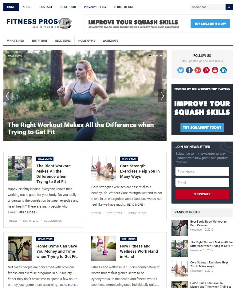 DFY FITNESS WORDPRESS THEME+FREE SETUP PRE-DESIGNED BANNERS AND ADS