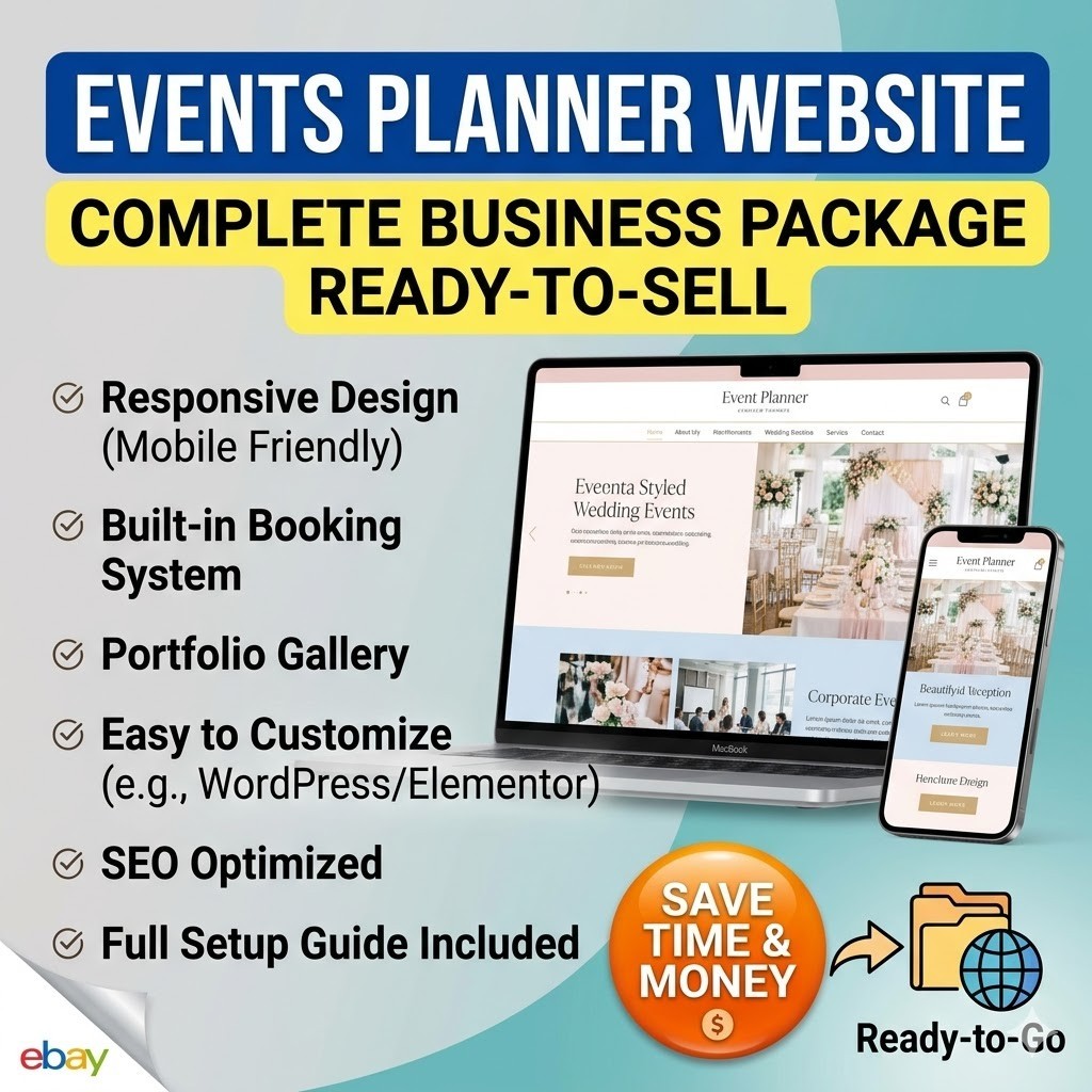 Complete Professional Event Planner Website | Ready-to-Launch Business Solution