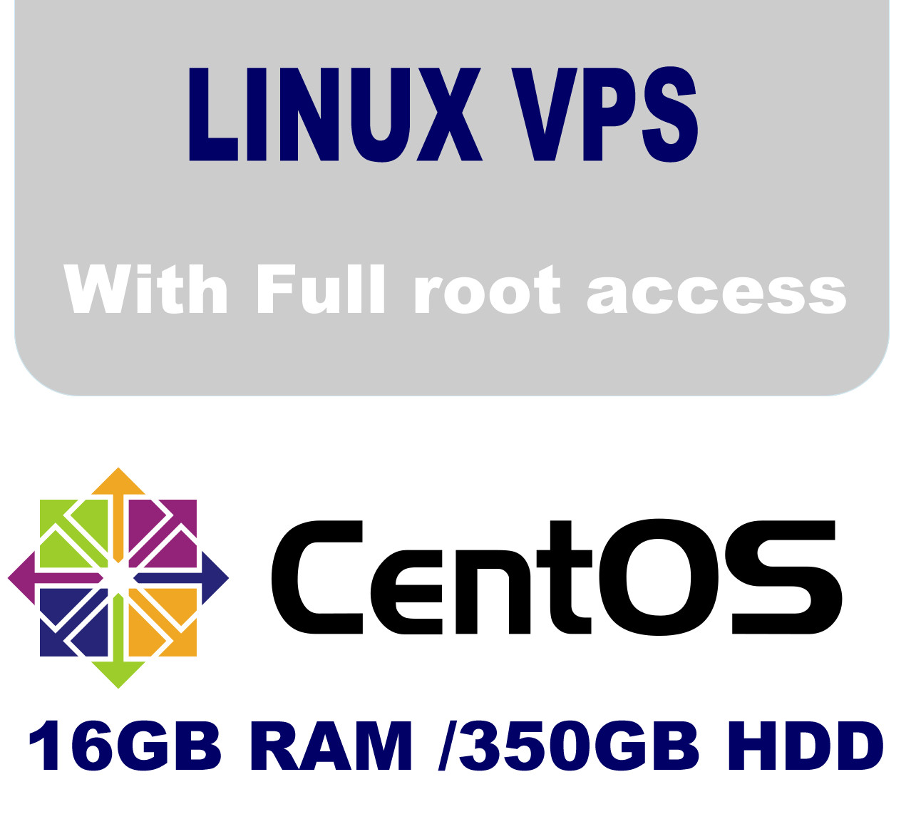 1 YEAR Linux / Centos VPS Server 16GB RAM, 350GB HDD, 24hour support
