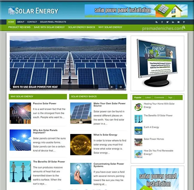 Solar Energy Turnkey Website with Stunning Design – MAke Money Online
