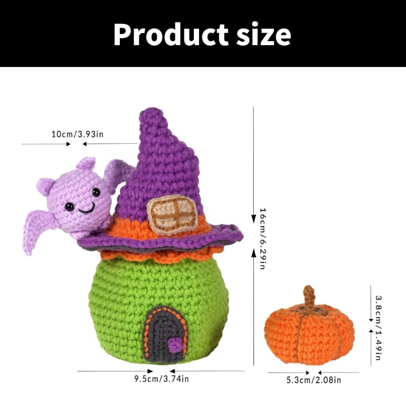 Halloween Candy Bag Crochet Set with Instruction and Crochet Knitting Accessory