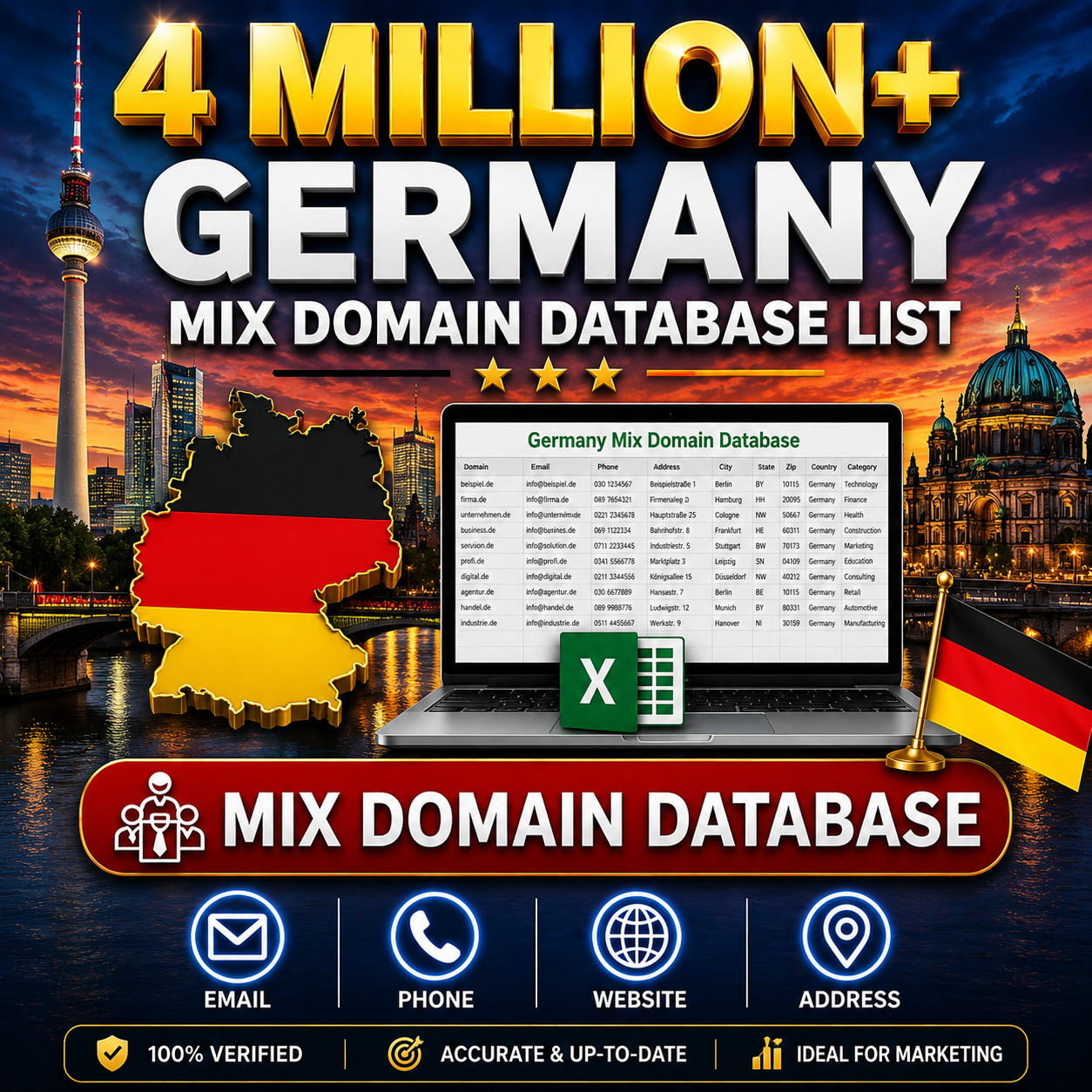 4 M GERMANY Busines & Customers Email Database – B2C & B2B Contact leads 2026