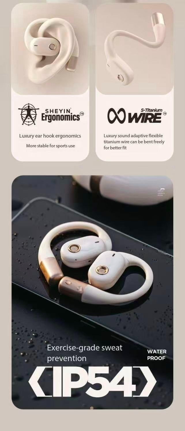 SHEYINX3 Air Conduction Open Bluetooth Earphones with Ultra Long Battery Life
