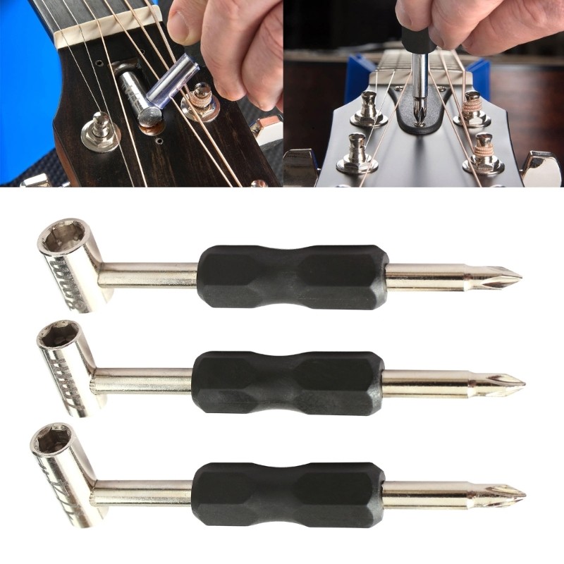 Compact Guitar Rod Wrench Iron Plastic Construction for Easy Adjustments