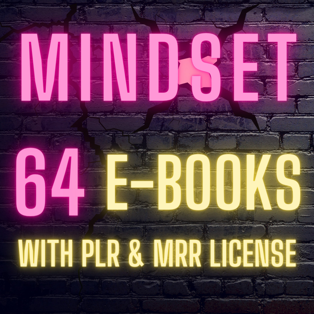 64 eBooks on Mindset in English PLR and MRR License
