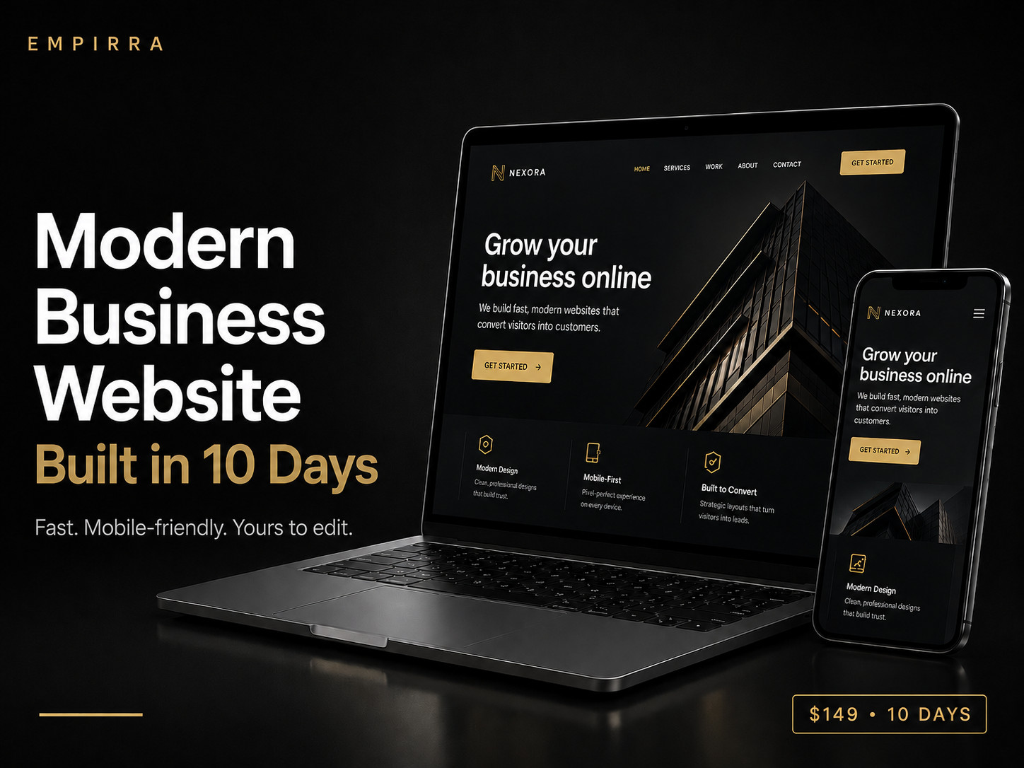 3 Page Small Business Website Design — Mobile Responsive, SEO, Google Maps