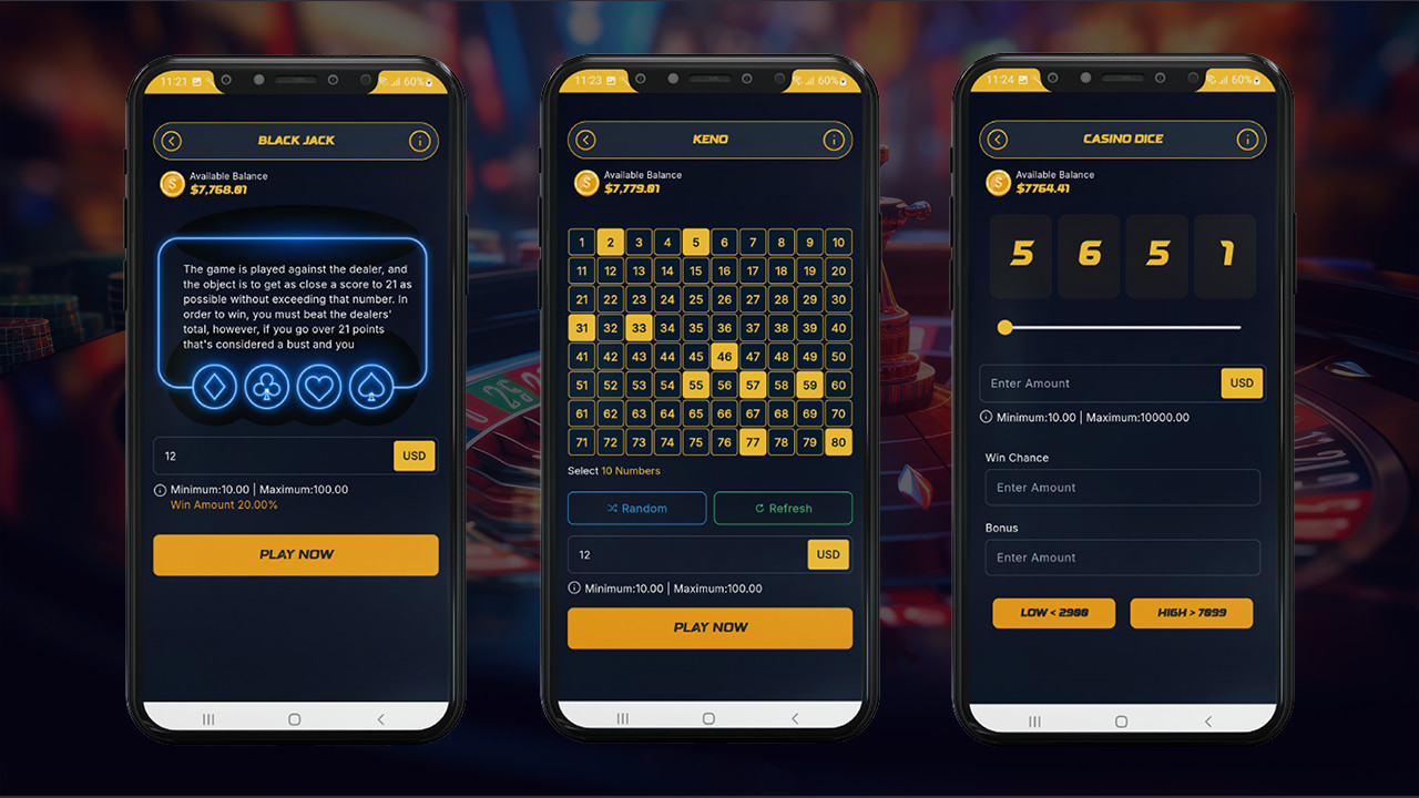 Luckora Flutter Casino Game App | Android & iOS | Full Solution | Laravel Admin