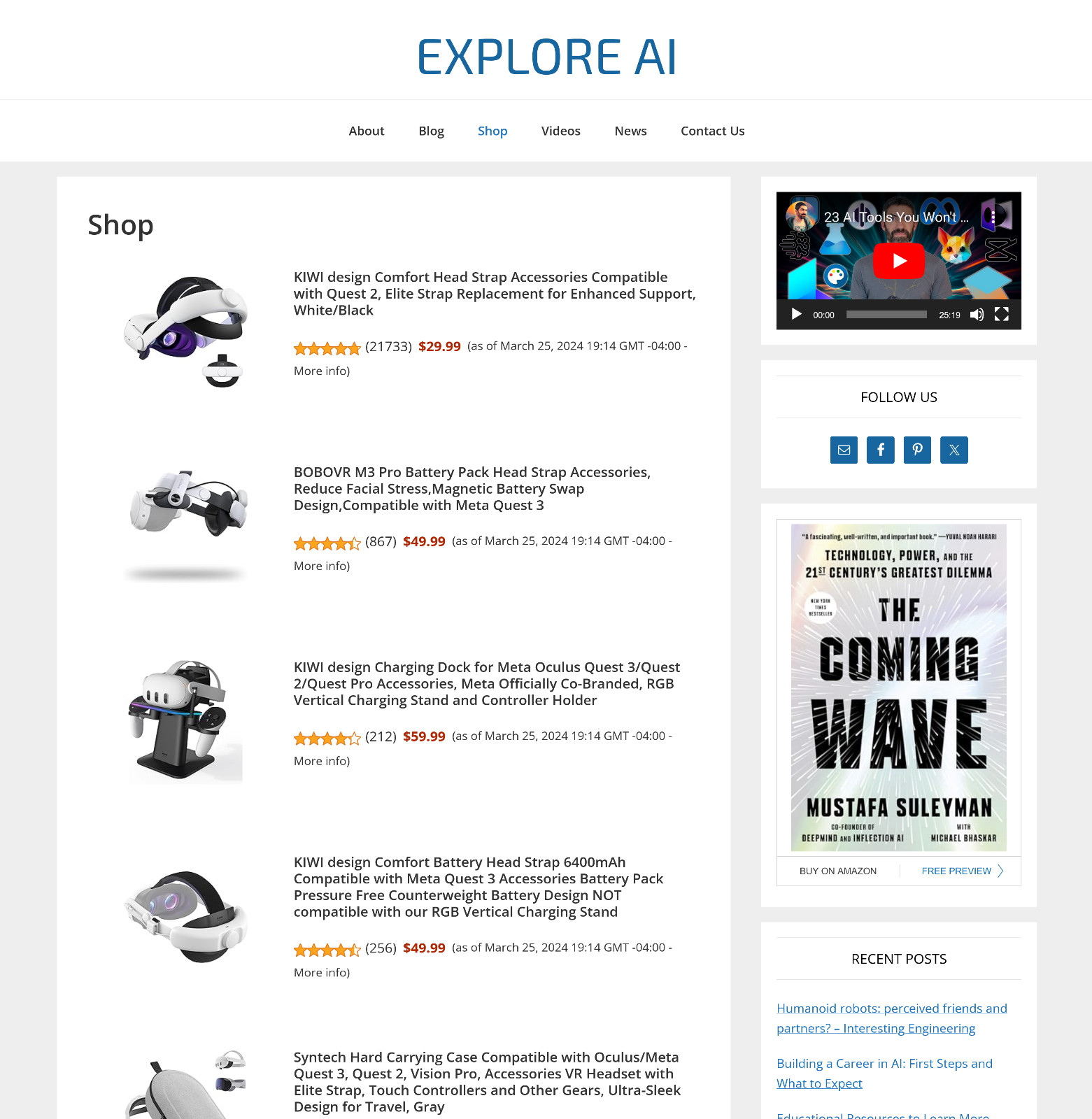 [NEW DESIGN] * Explore AI Website * Artificial Intelligence Blog AUTO CONTENT