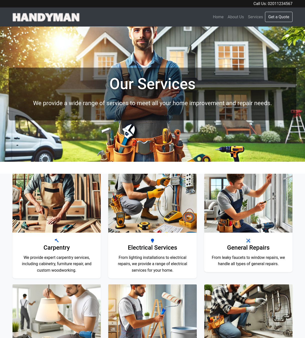 Handyman Website Business For Sale – A Ready-to-Use Professional Solution