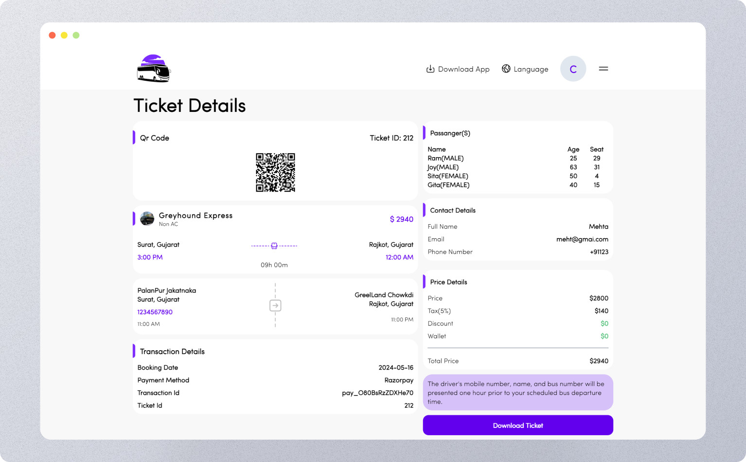 TripBus – Flutter Multi-Vendor Bus Ticket Booking App | Reservation System