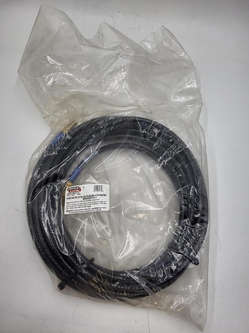 Lincoln Electric 9SS22274-1 BLUE (cold) line water hose 25′ long *NEW*